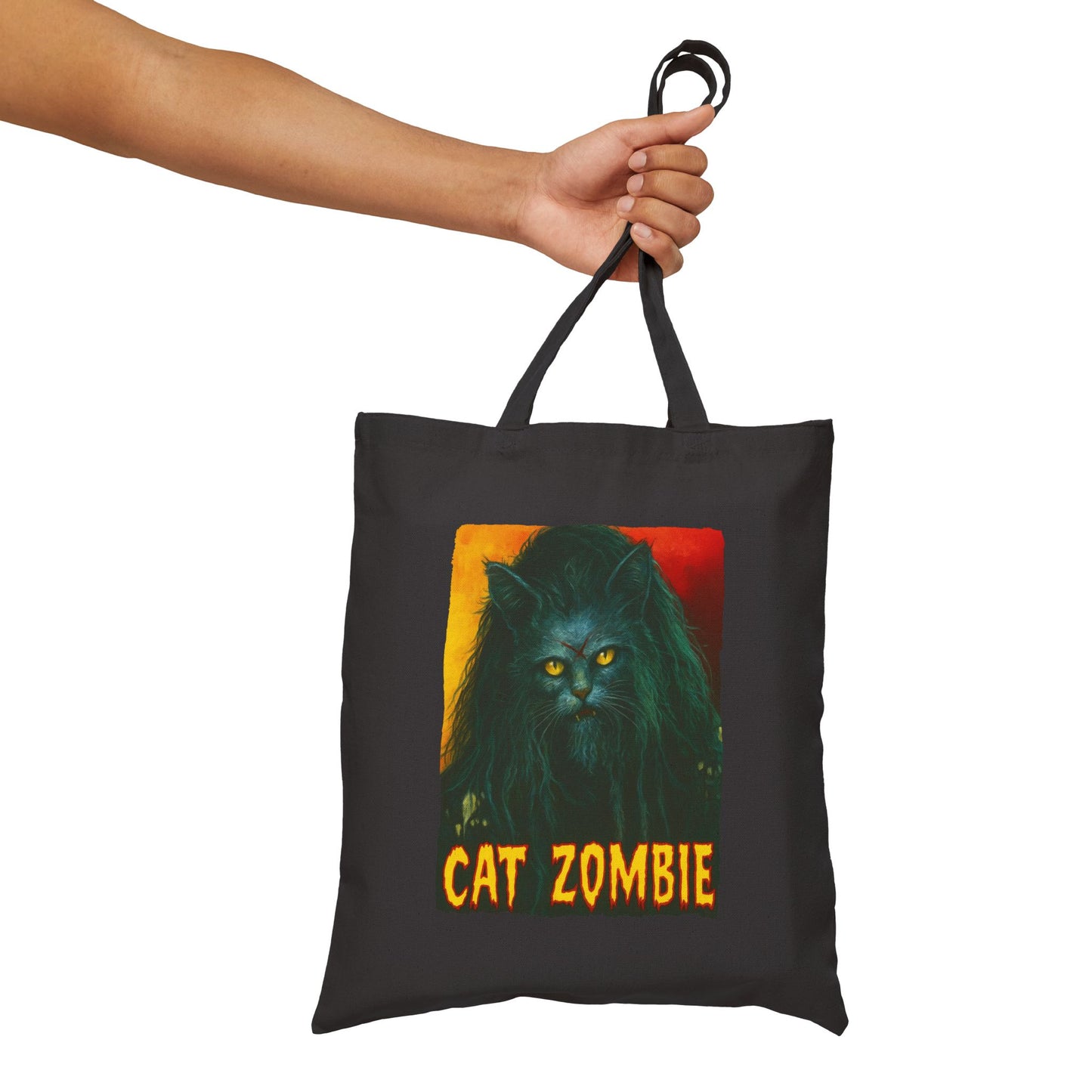 Cat Zombie Tote – Spooky Cute Canvas Bag