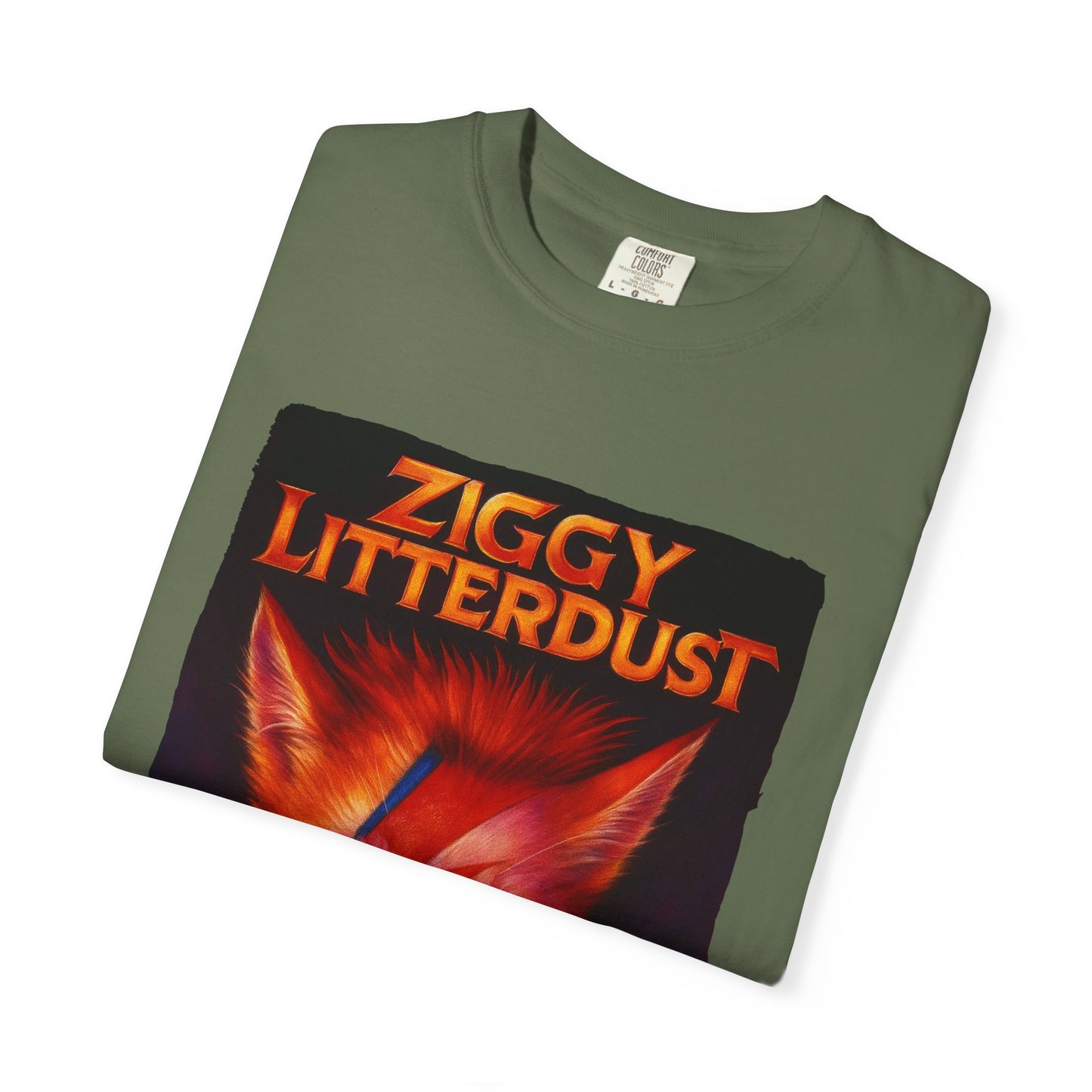 Rock Cat “Ziggy Litterdust” Tee on Comfort Colors