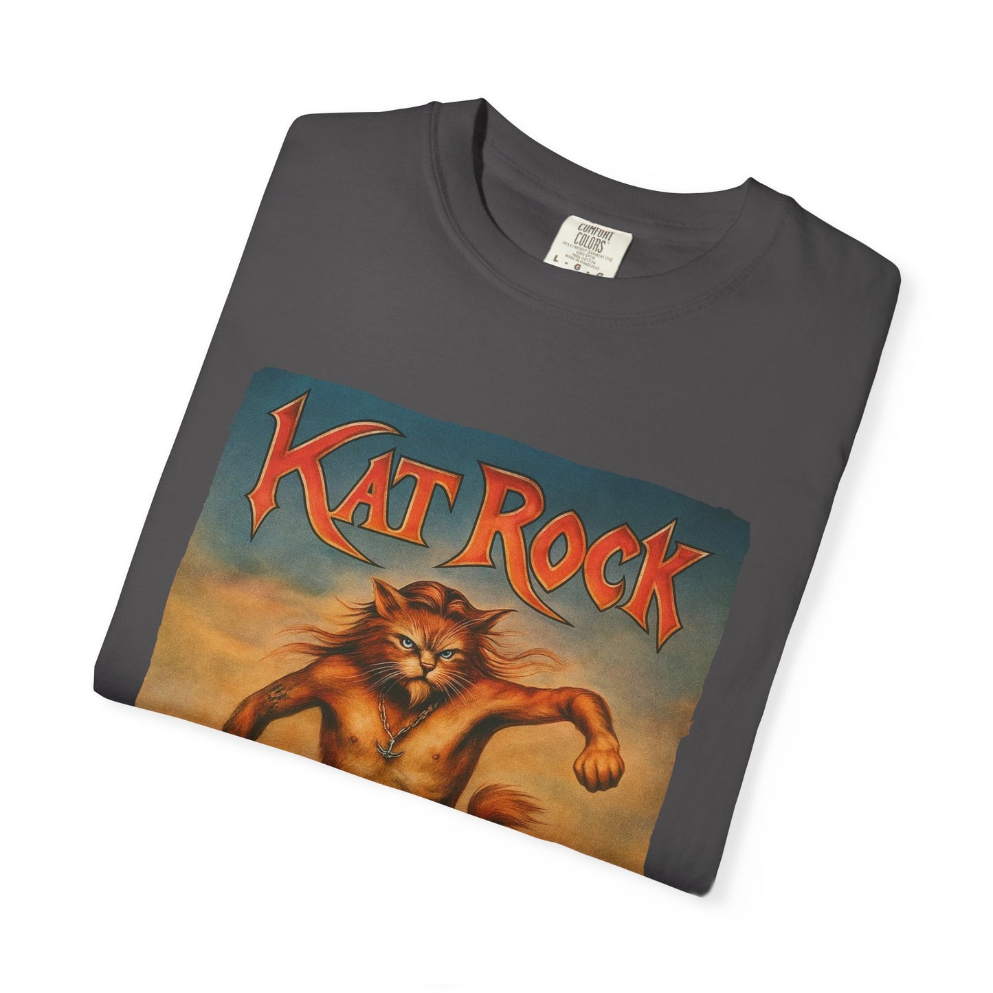 Kat Rock Tee – Strutting Beach Cat Graphic