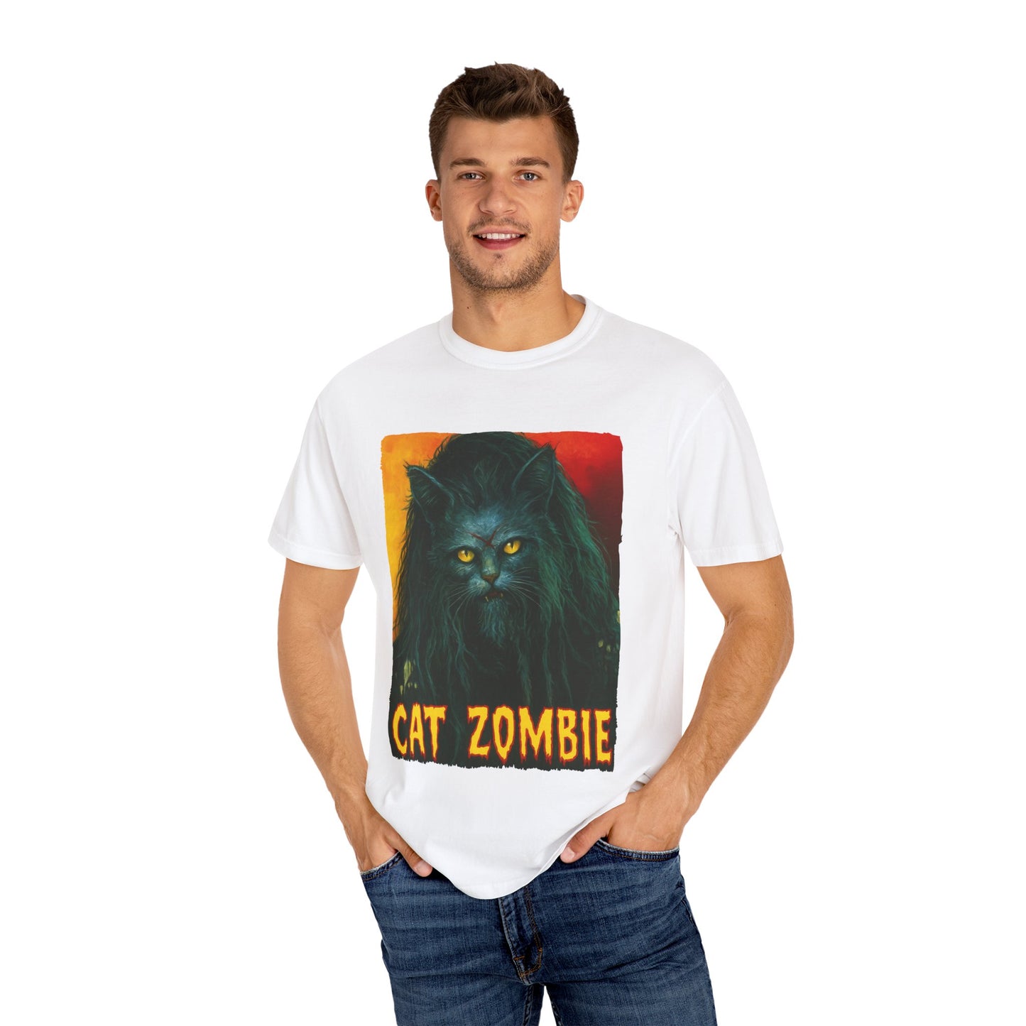 Cat Zombie Tee – Horror Cat Graphic Shirt