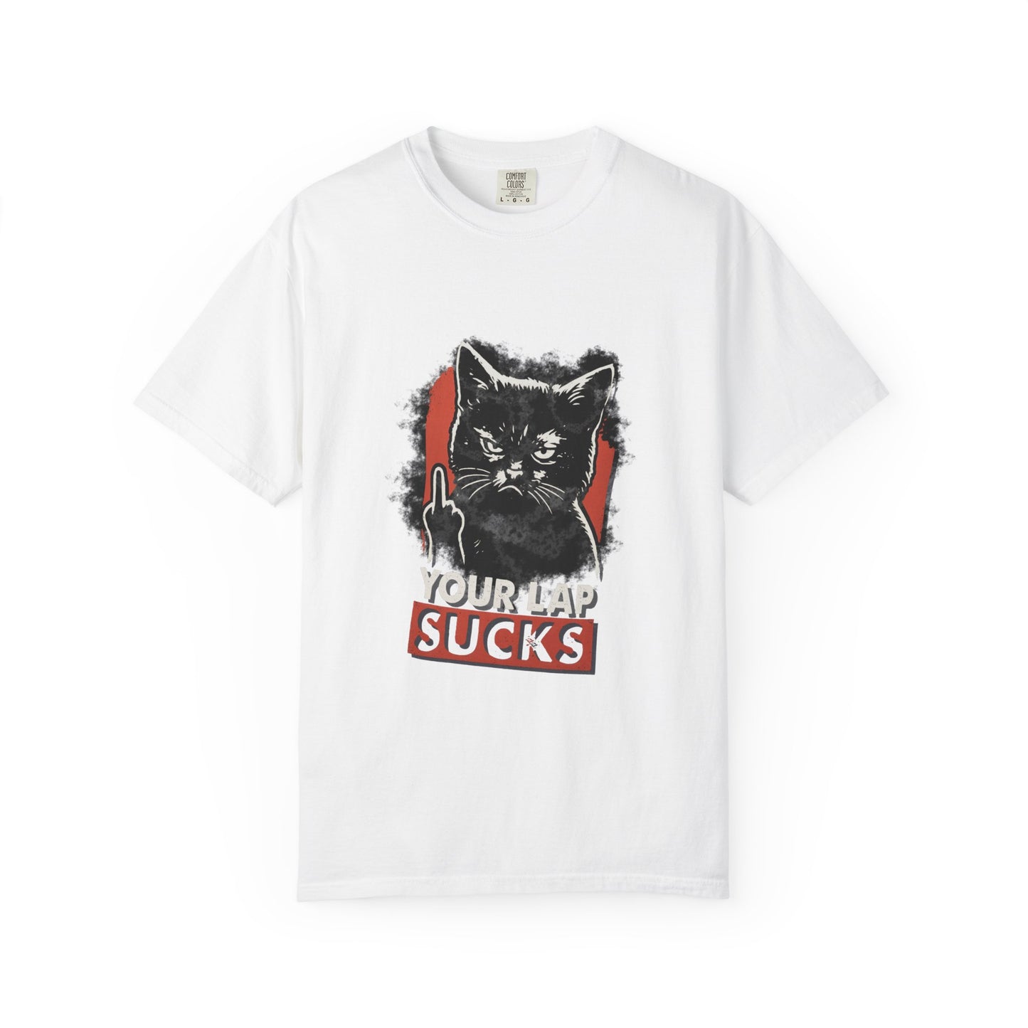 Grumpy Cat Middle Finger Tee – “Your Lap Sucks” Funny Unisex T-Shirt
