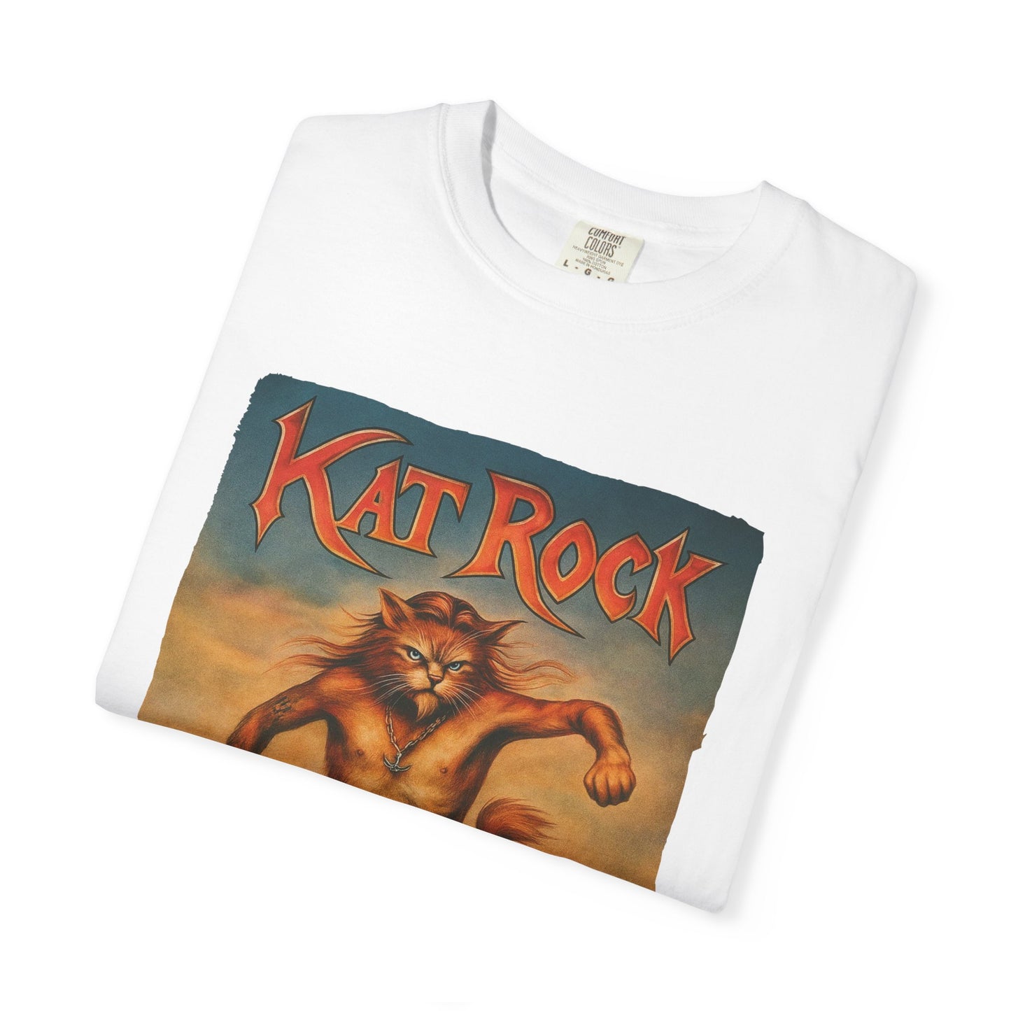 Kat Rock Tee – Strutting Beach Cat Graphic