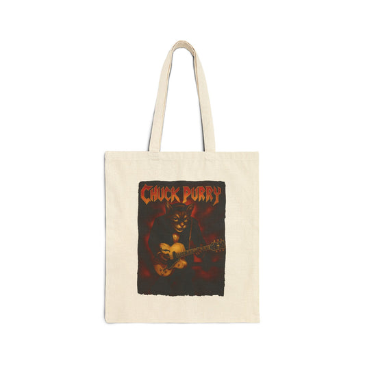 Chuck Purry Cat Tote – Funny Rock Canvas Bag
