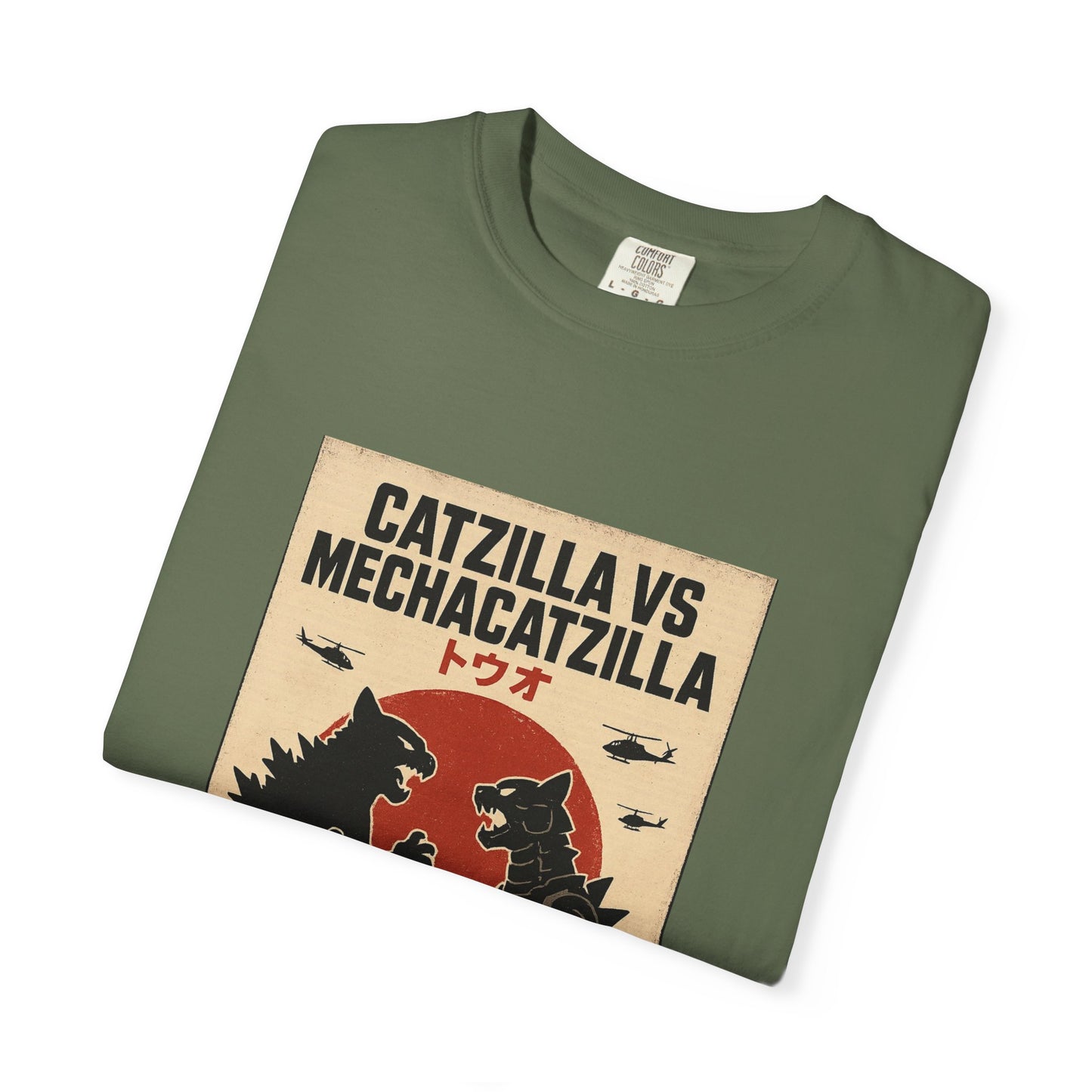 Catzilla vs MechaCatzilla Retro Graphic Tee – Comfort Colors® Unisex
