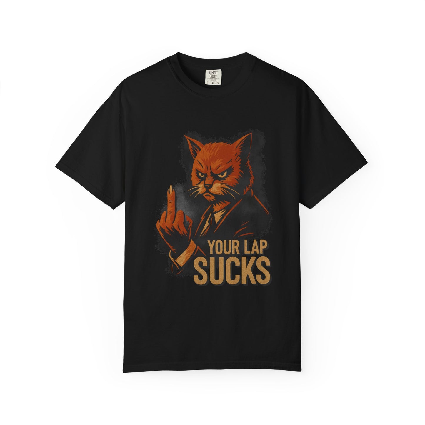 Grumpy Cat Middle Finger Tee – “Your Lap Sucks” Funny Unisex T-Shirt