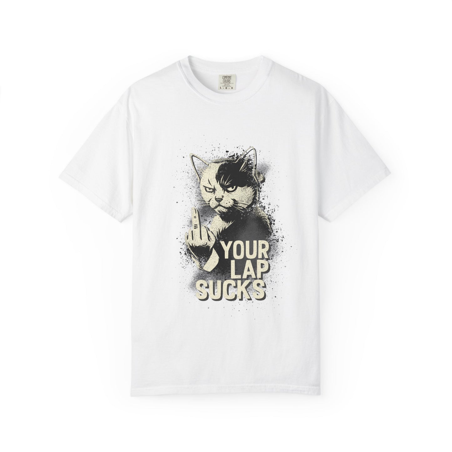 Grumpy Cat Middle Finger Tee – “Your Lap Sucks” Funny Unisex T-Shirt