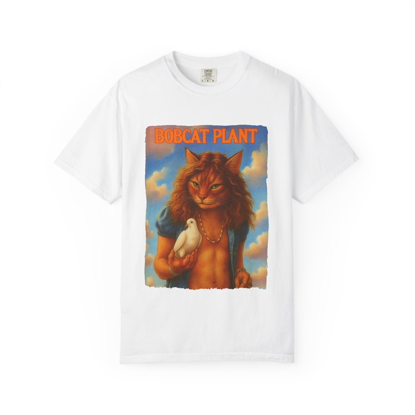 Bobcat Plant Tee – Vintage Cat Rock Poster Graphic