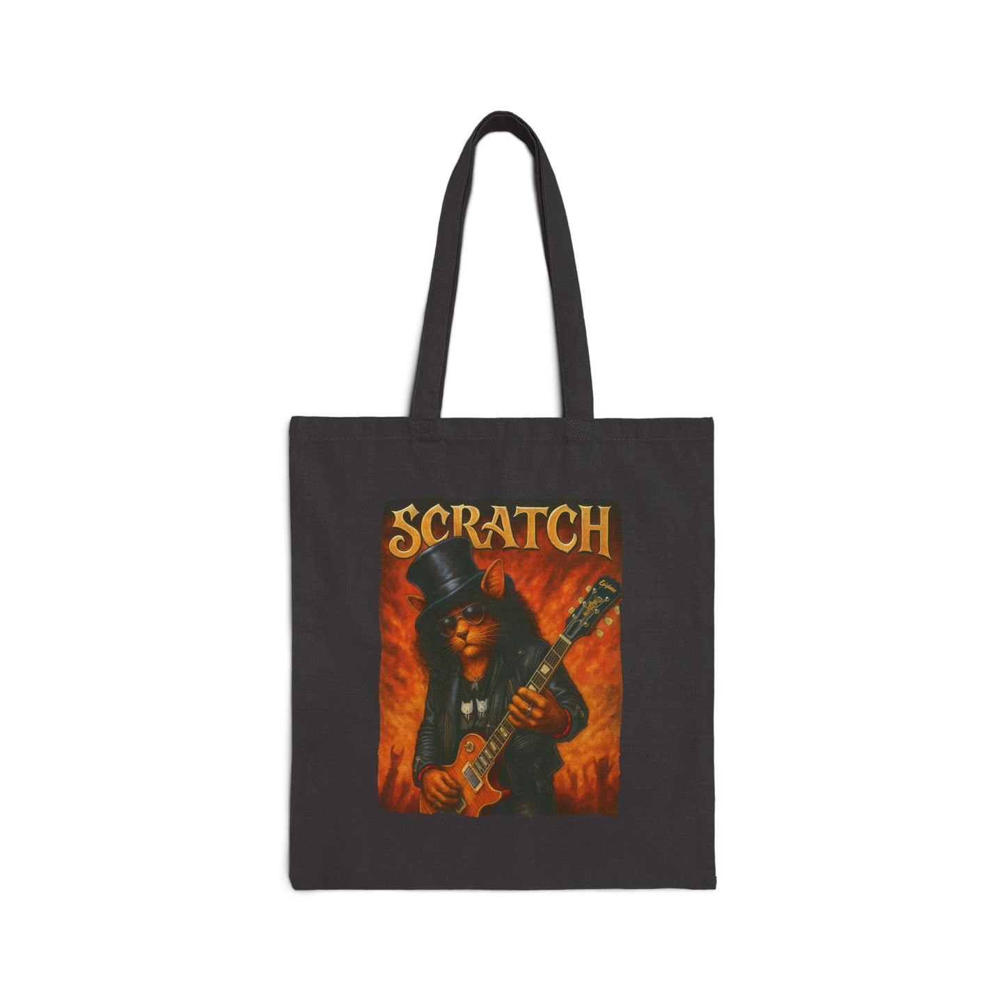 Scratch Cat Tote – Funny Rock Canvas Bag