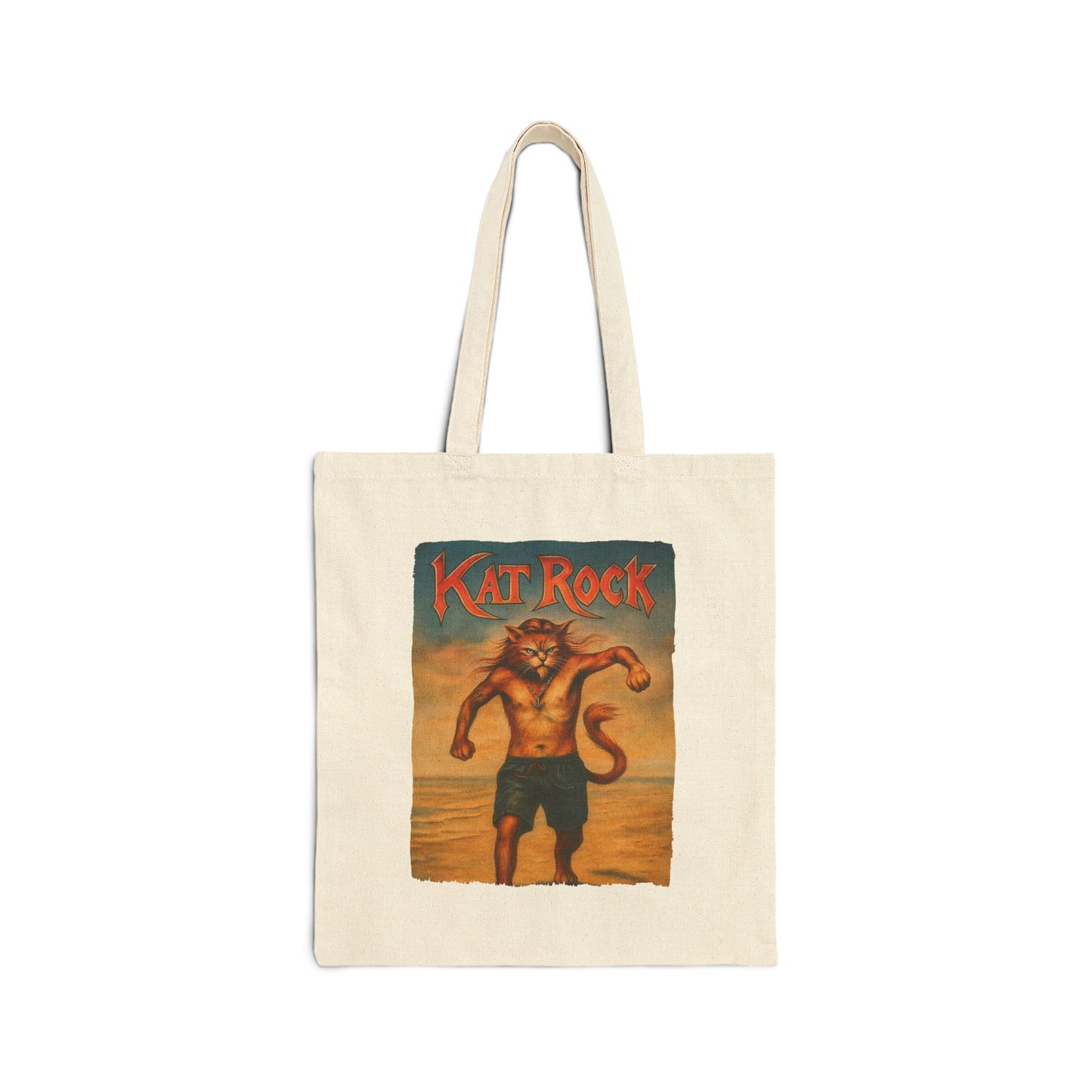 Kat Rock Cat Tote – Funny Rock Canvas Bag