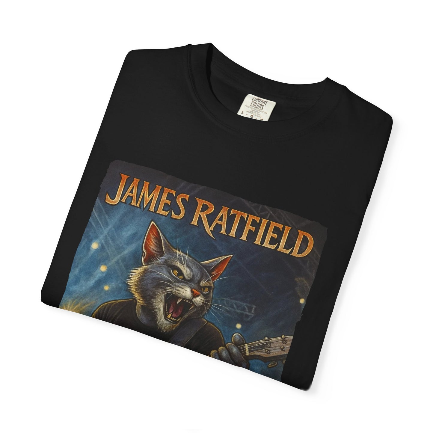 James Ratfield Tee – Cat Guitarist Rock Graphic