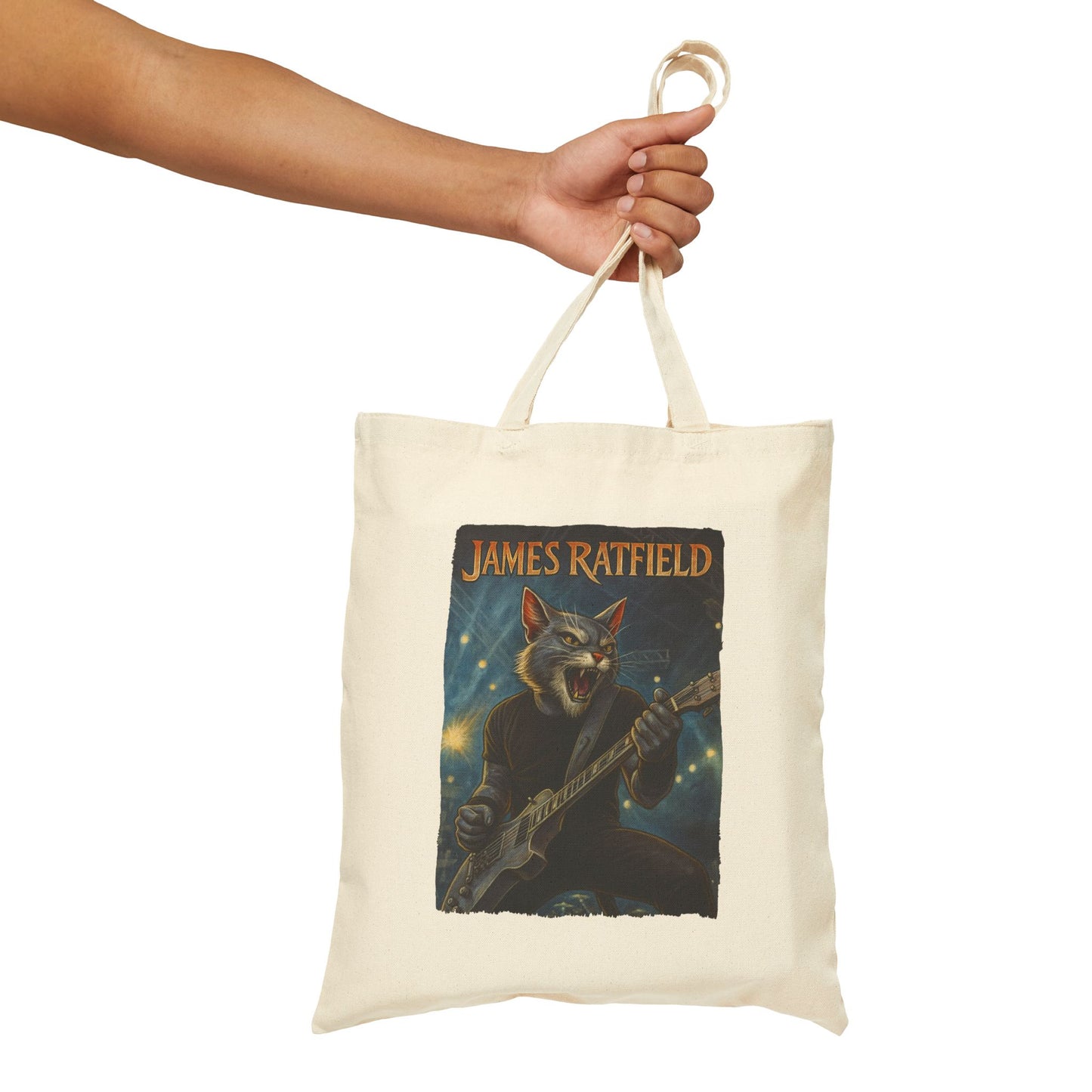 James Ratfield Cat Tote – Funny Metal Canvas Bag
