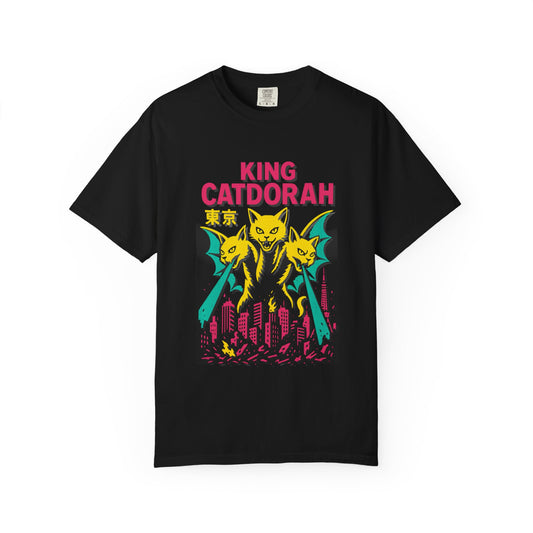 King Catdorah Tee – Three-Headed Kaiju Cat | Comfort Colors®