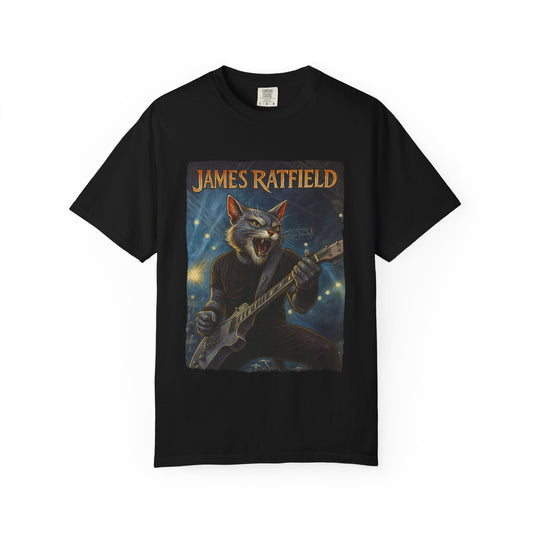 James Ratfield Tee – Cat Guitarist Rock Graphic