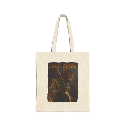 Jimi Catmix Cat Tote – Funny Rock Canvas Bag