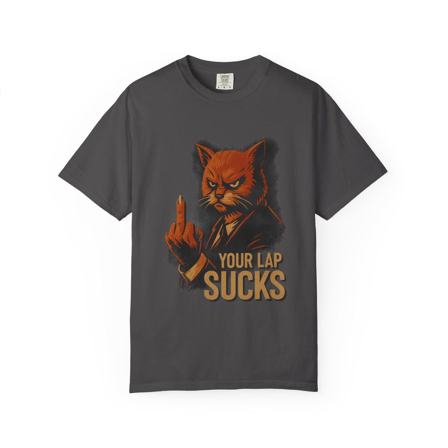 Grumpy Cat Middle Finger Tee – “Your Lap Sucks” Funny Unisex T-Shirt