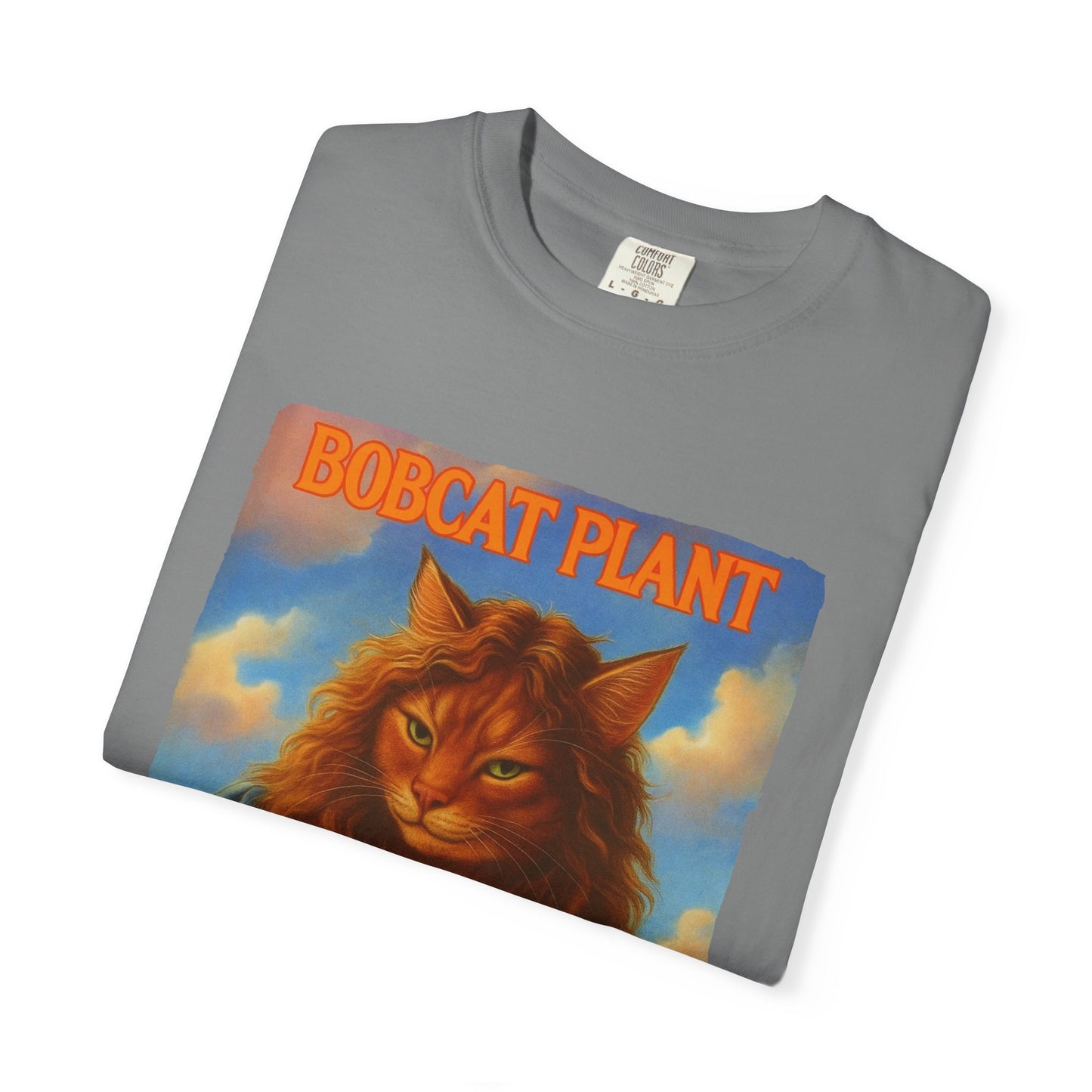 Bobcat Plant Tee – Vintage Cat Rock Poster Graphic