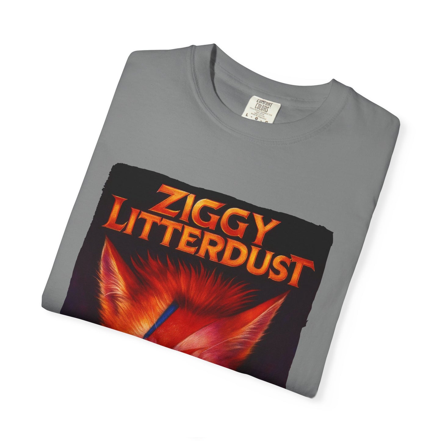 Rock Cat “Ziggy Litterdust” Tee on Comfort Colors