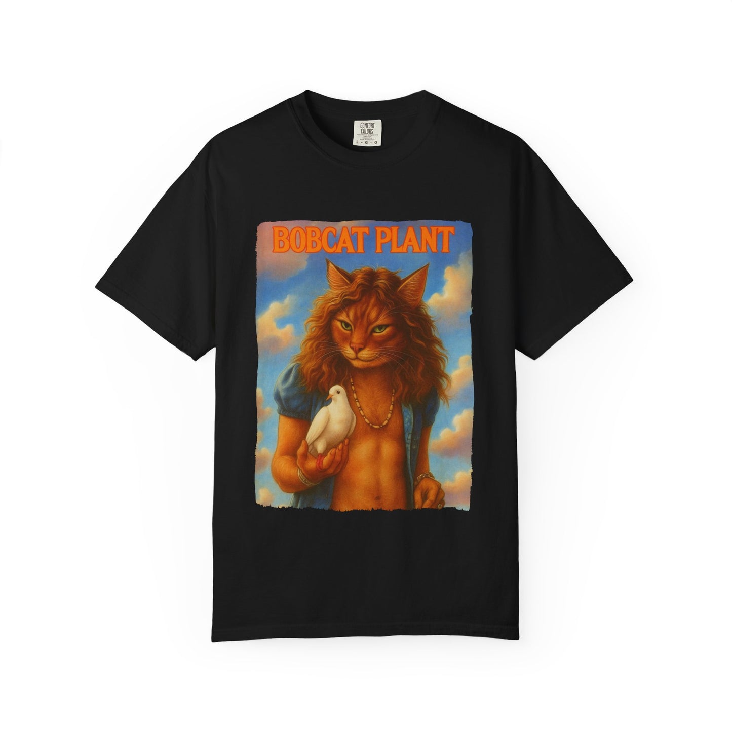 Bobcat Plant Tee – Vintage Cat Rock Poster Graphic
