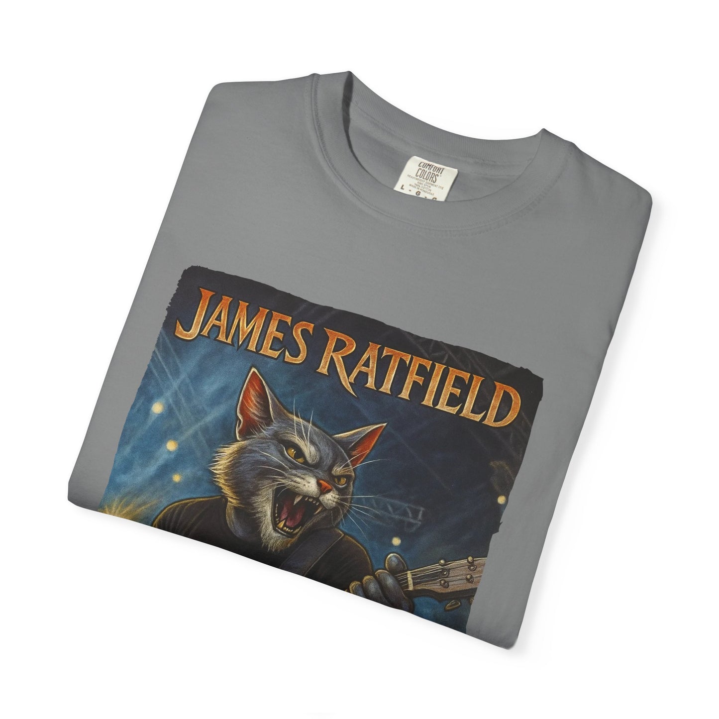 James Ratfield Tee – Cat Guitarist Rock Graphic