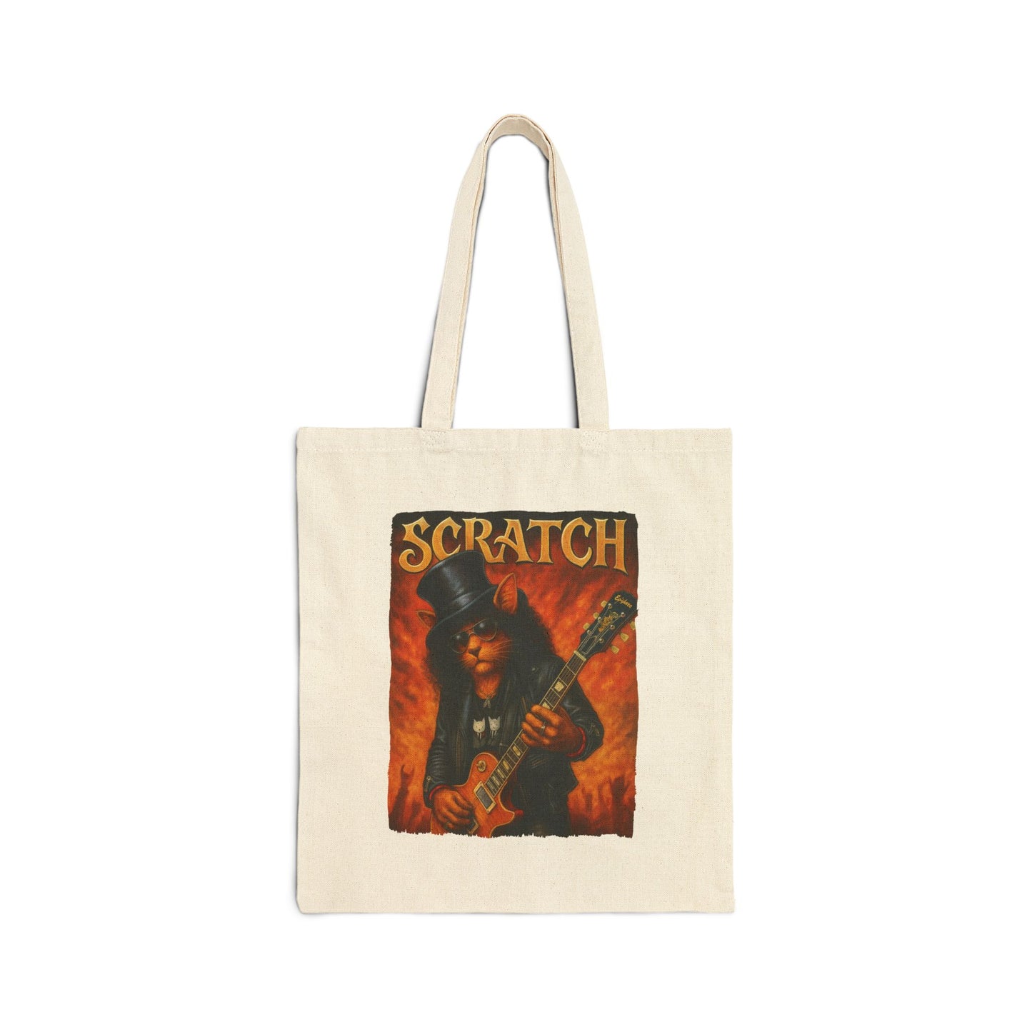 Scratch Cat Tote – Funny Rock Canvas Bag