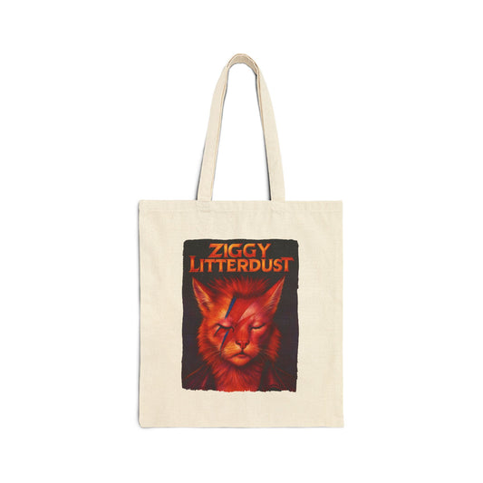 Ziggy Litterdust Cat Tote – Funny Rock Canvas Bag