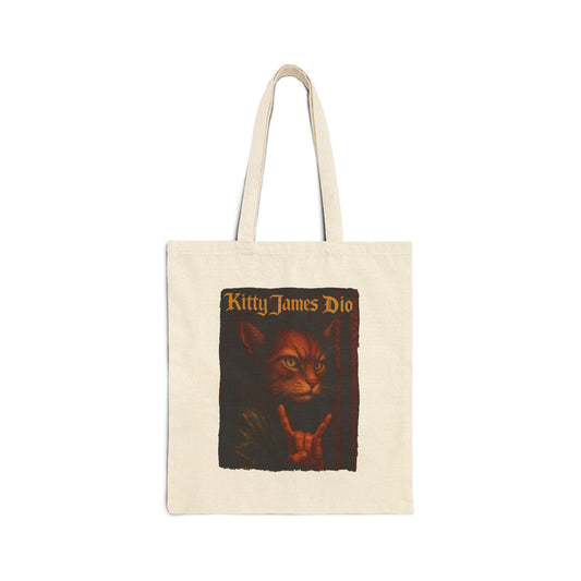 Kitty James Dio Cat Tote – Funny Metal Canvas Bag
